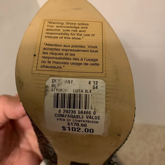 Madonna Truth or Dare Black Glitter Spike Shoes - Picture 15 of 15